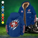 Midnight Rams Winter Fleece Jacket, Breathable Winter Comfort HVN1438SF - Navy