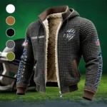 Blue Pride Fleece-Lined Hooded Jacket, Breathable Warmth Sport Jacket HVN1438SS - Grey