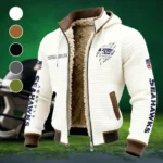 Blue Pride Fleece-Lined Hooded Jacket, Breathable Warmth Sport Jacket HVN1438SS - White