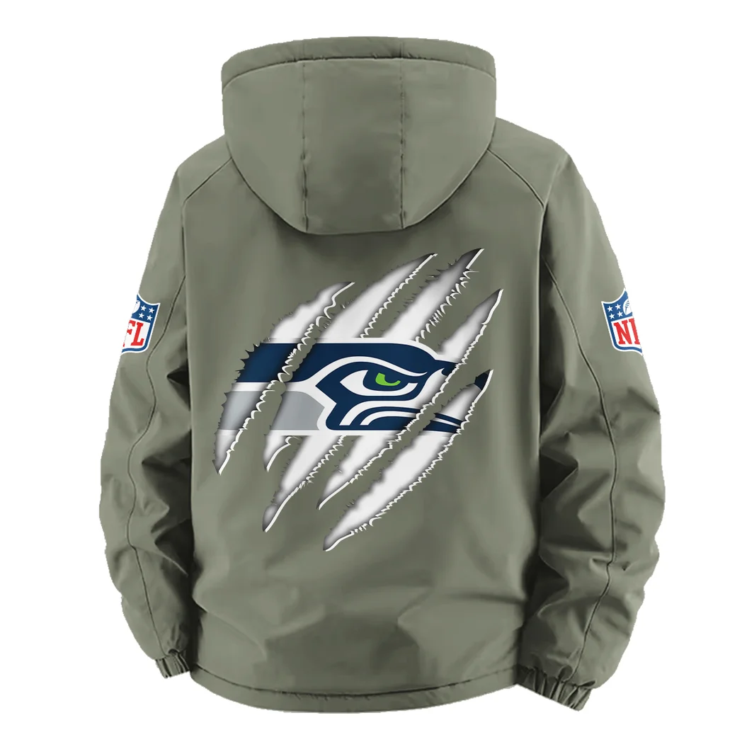 Blue Pride Fleece Windbreaker Jacket, High-Density Windproof Fleece HVN1438SS - Green - Image 4
