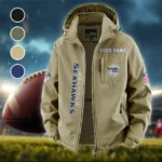 Blue Pride Fleece Windbreaker Jacket, High-Density Windproof Fleece HVN1438SS - Khaki