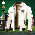 Match Day Raiders Fleece-Lined Hooded Jacket, Soft-Touch Thermal Outerwear HVN1438TB - White