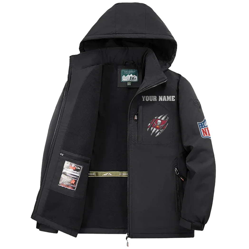 Match Day Raiders Fleece Windbreaker Jacket, Breathable Fleece Windwear HVN1438TB - Black - Image 3