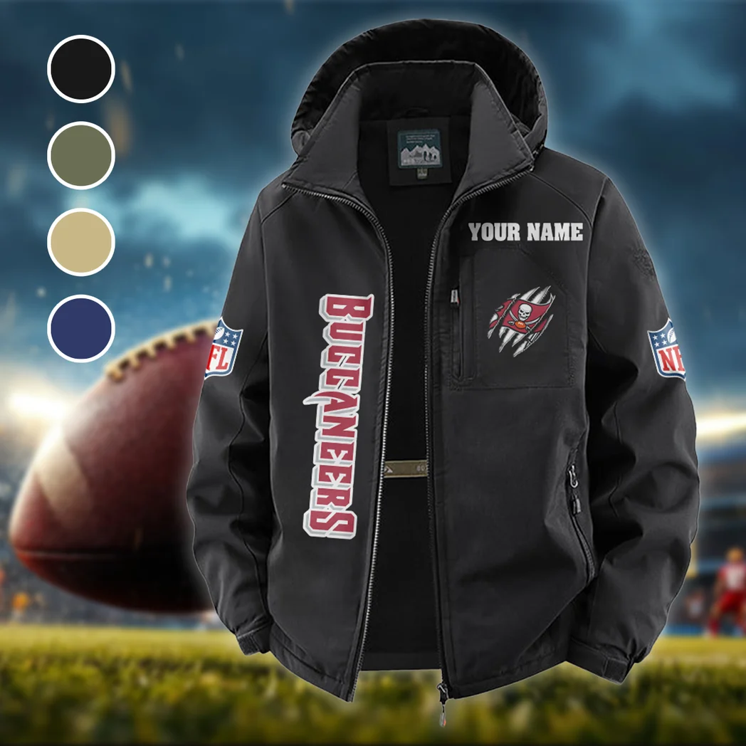 Match Day Raiders Fleece Windbreaker Jacket, Breathable Fleece Windwear HVN1438TB - Black