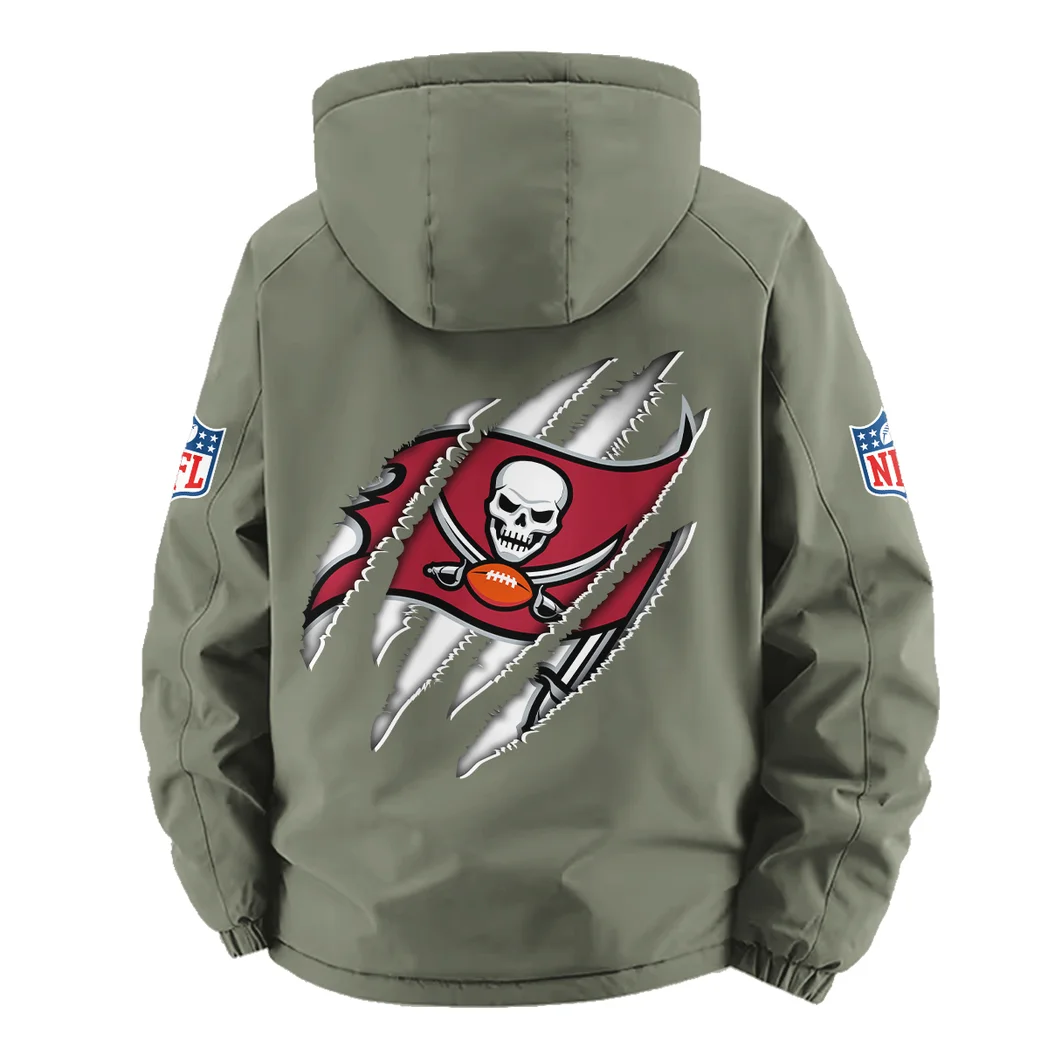 Match Day Raiders Fleece Windbreaker Jacket, Breathable Fleece Windwear HVN1438TB - Green - Image 4