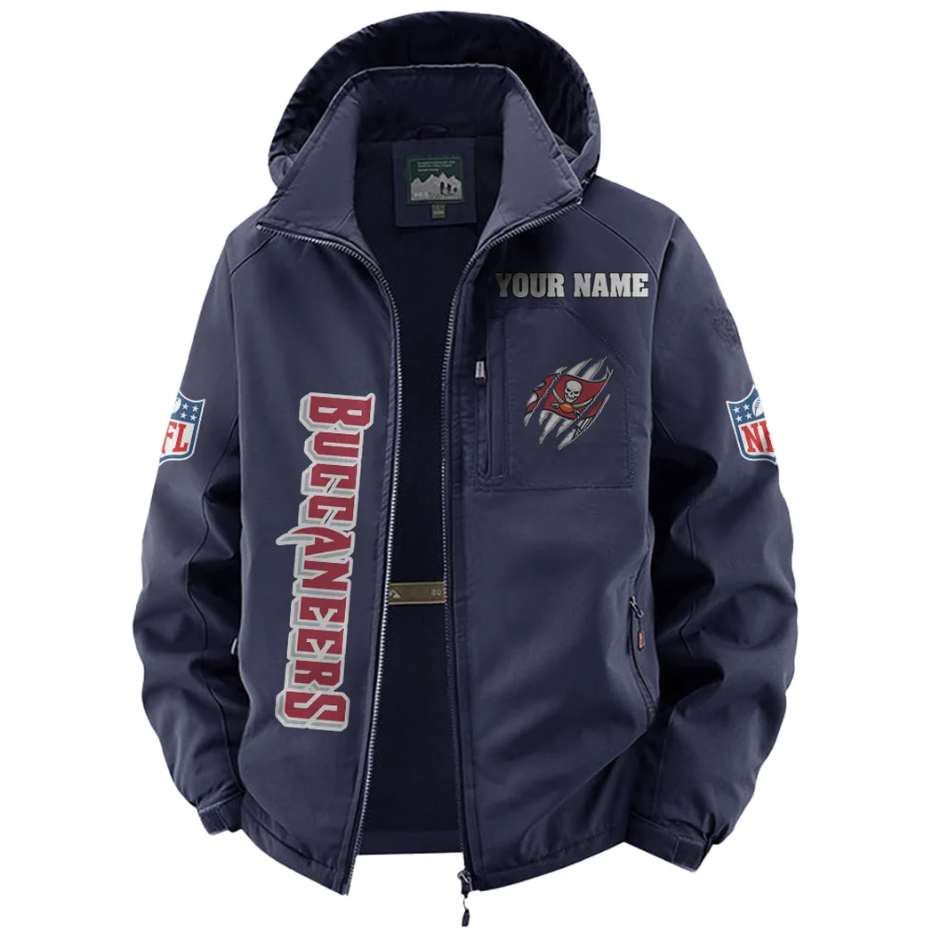 Match Day Raiders Fleece Windbreaker Jacket, Breathable Fleece Windwear HVN1438TB - Navy - Image 2