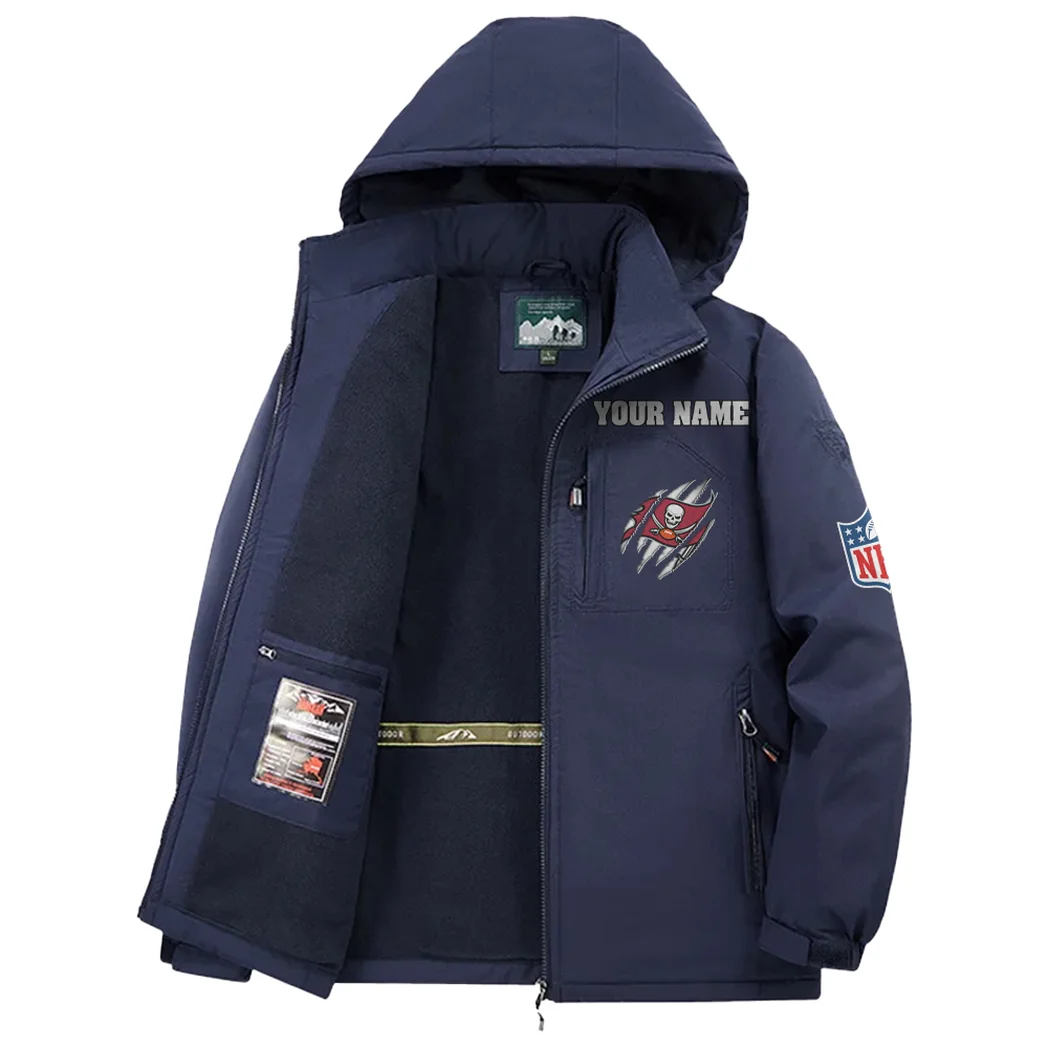 Match Day Raiders Fleece Windbreaker Jacket, Breathable Fleece Windwear HVN1438TB - Navy - Image 3