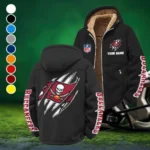 Match Day Raiders Winter Fleece Jacket, Sherpa Lined Winter Fleece HVN1438TB - Black