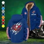 Match Day Raiders Winter Fleece Jacket, Sherpa Lined Winter Fleece HVN1438TB - Navy