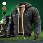 Victory Hooves Fleece-Lined Hooded Jacket, Warmth-Lock Fleece-Lined Zip HVN1438TT - Grey