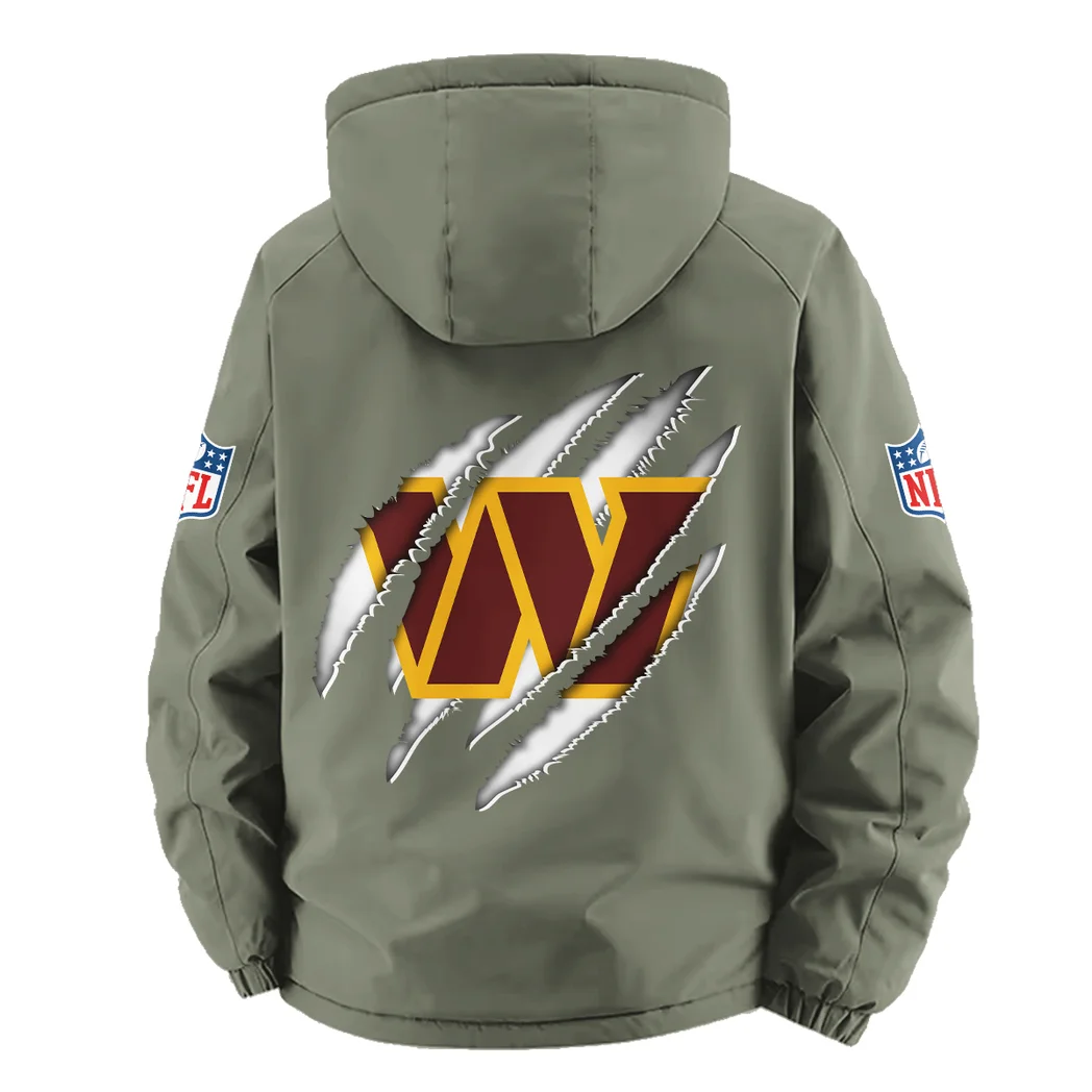 Red Crew Fleece Windbreaker Jacket, Outdoor Activity Defense HVN1438WC - Green - Image 4