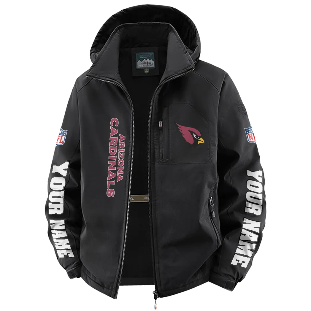 Fan Flight Crew Fleece Windbreaker Jacket, Thermal Wind-Stop Jacket HVN1439AC - Black - Image 2