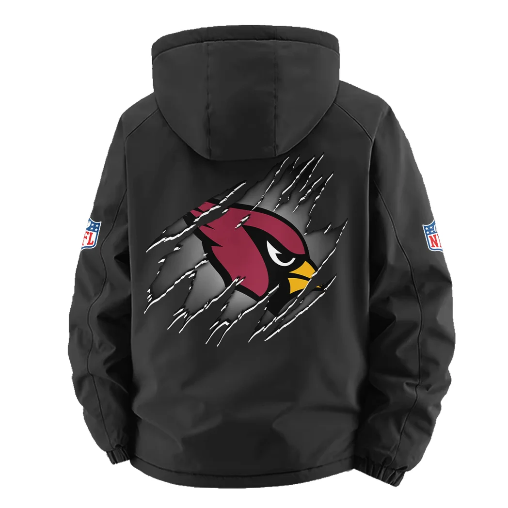 Fan Flight Crew Fleece Windbreaker Jacket, Thermal Wind-Stop Jacket HVN1439AC - Black - Image 4