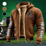 Sky Squad Fleece-Lined Hooded Jacket, Dynamic Training Hooded Shell HVN1439AF - brown