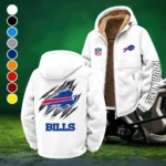 Blue Crew Winter Fleece Jacket, Extreme Cold Fleece Coat HVN1439BB - White