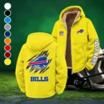 Blue Crew Winter Fleece Jacket, Extreme Cold Fleece Coat HVN1439BB - Yellow