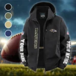Black Talons Fleece Windbreaker Jacket, Core-Warmth Windbreaker HVN1439BR - Black