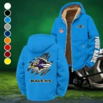 Black Talons Winter Fleece Jacket, Insulated Sport Hoody HVN1439BR - Cyan