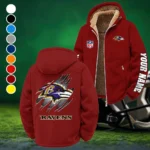 Black Talons Winter Fleece Jacket, Insulated Sport Hoody HVN1439BR - Wine