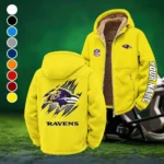 Black Talons Winter Fleece Jacket, Insulated Sport Hoody HVN1439BR - Yellow