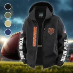 Navy Claws Fleece Windbreaker Jacket, Windproof Fleece Hybrid HVN1439CB - Black