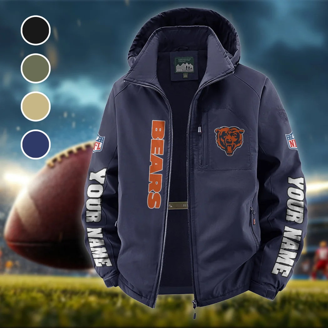 Navy Claws Fleece Windbreaker Jacket, Windproof Fleece Hybrid HVN1439CB - Navy