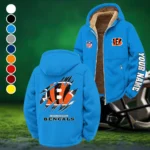 Fan Roar Squad Winter Fleece Jacket, Deep Winter Comfort Fleece HVN1439CI - Cyan