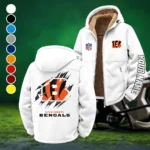 Fan Roar Squad Winter Fleece Jacket, Deep Winter Comfort Fleece HVN1439CI - White