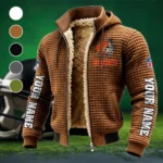 Fan Howl Squad Fleece-Lined Hooded Jacket, Alpine Ascent Hooded Jacket HVN1439CL - brown