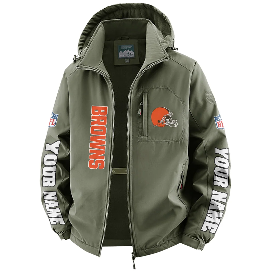 Fan Howl Squad Fleece Windbreaker Jacket, Essential Cold & Wind Barrier HVN1439CL - Green - Image 2