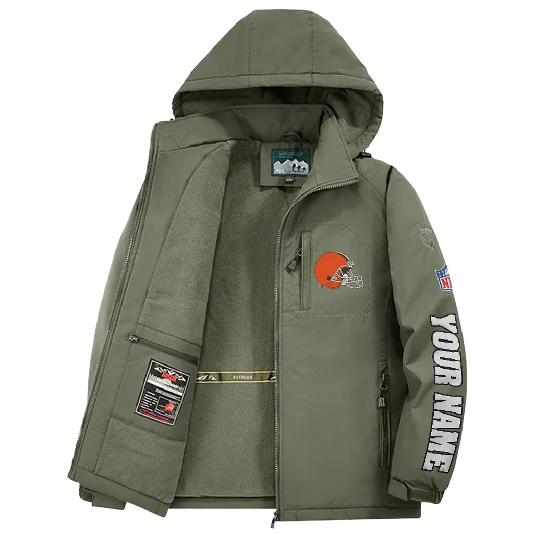 Fan Howl Squad Fleece Windbreaker Jacket, Essential Cold & Wind Barrier HVN1439CL - Green - Image 3