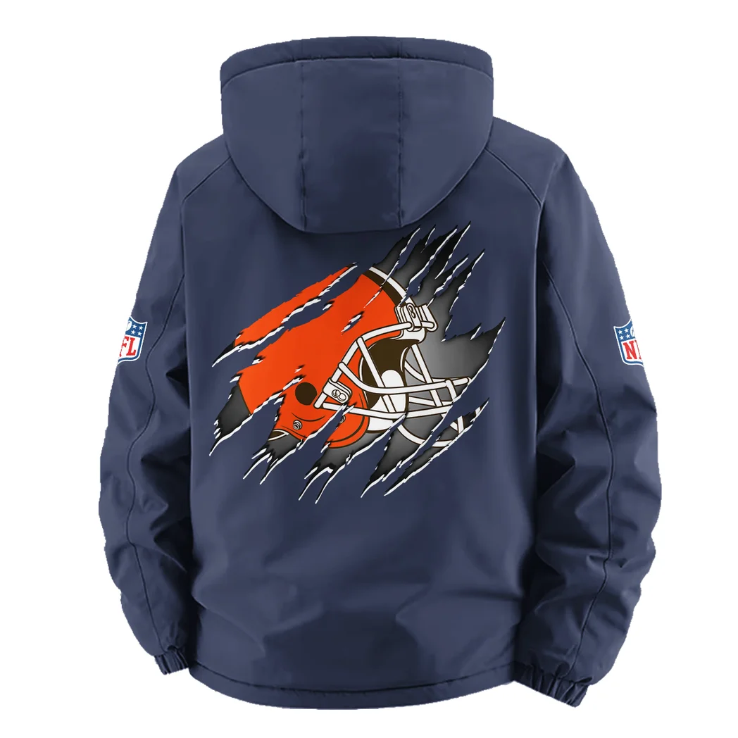 Fan Howl Squad Fleece Windbreaker Jacket, Essential Cold & Wind Barrier HVN1439CL - Navy - Image 4