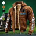 Rust Claws Fleece-Lined Hooded Jacket, Cross-Training Winter Layer HVN1439CP - brown