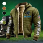 Rust Claws Fleece-Lined Hooded Jacket, Cross-Training Winter Layer HVN1439CP - Green