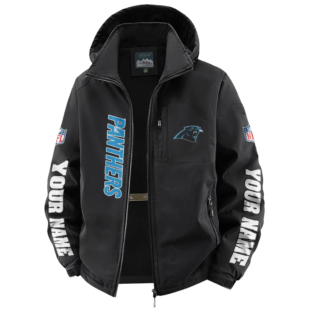 Rust Claws Fleece Windbreaker Jacket, Dual-Layer Protection Jacket HVN1439CP - Black - Image 2