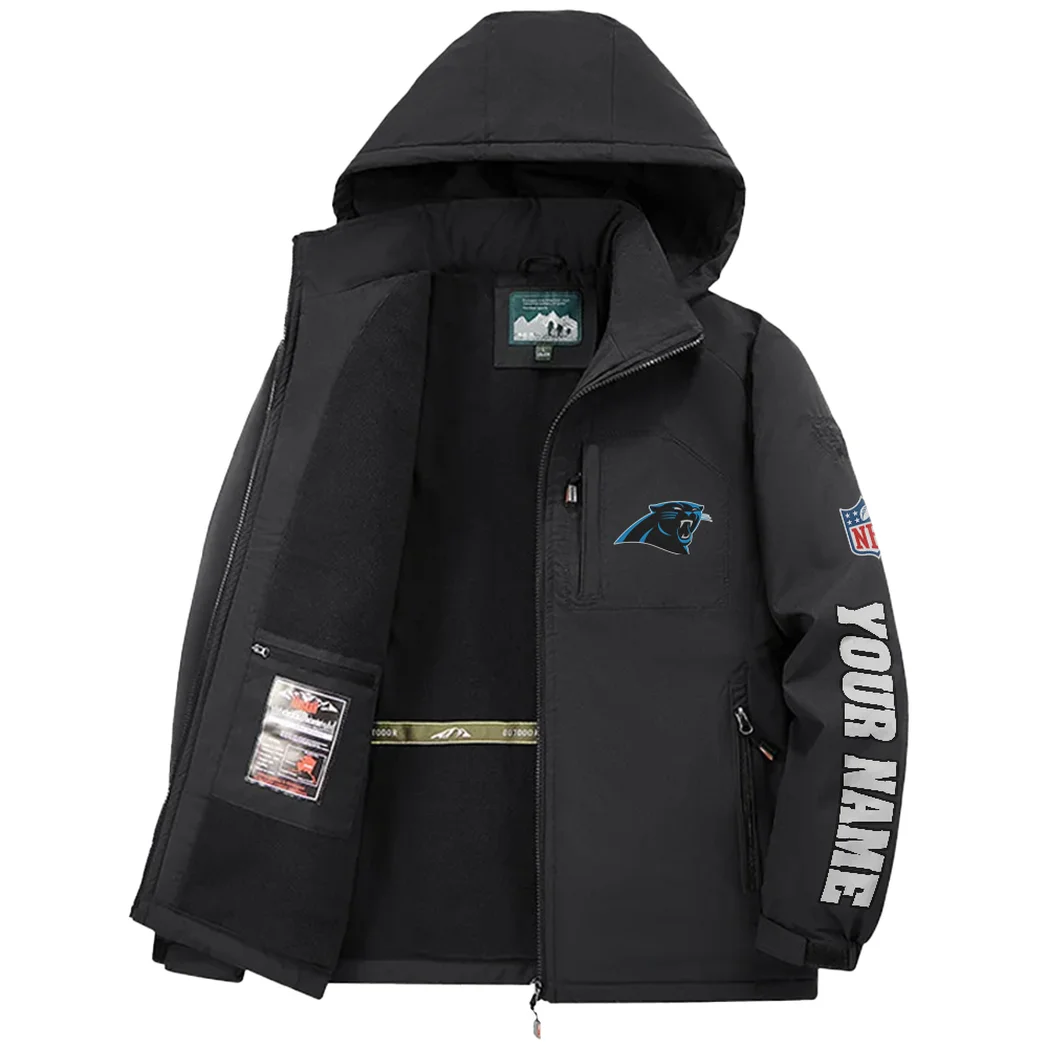 Rust Claws Fleece Windbreaker Jacket, Dual-Layer Protection Jacket HVN1439CP - Black - Image 3