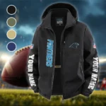 Rust Claws Fleece Windbreaker Jacket, Dual-Layer Protection Jacket HVN1439CP - Black