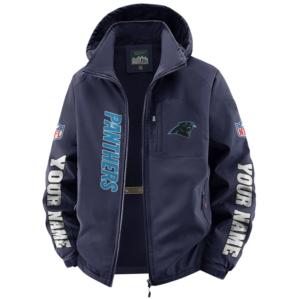 Rust Claws Fleece Windbreaker Jacket, Dual-Layer Protection Jacket HVN1439CP - Navy - Image 2