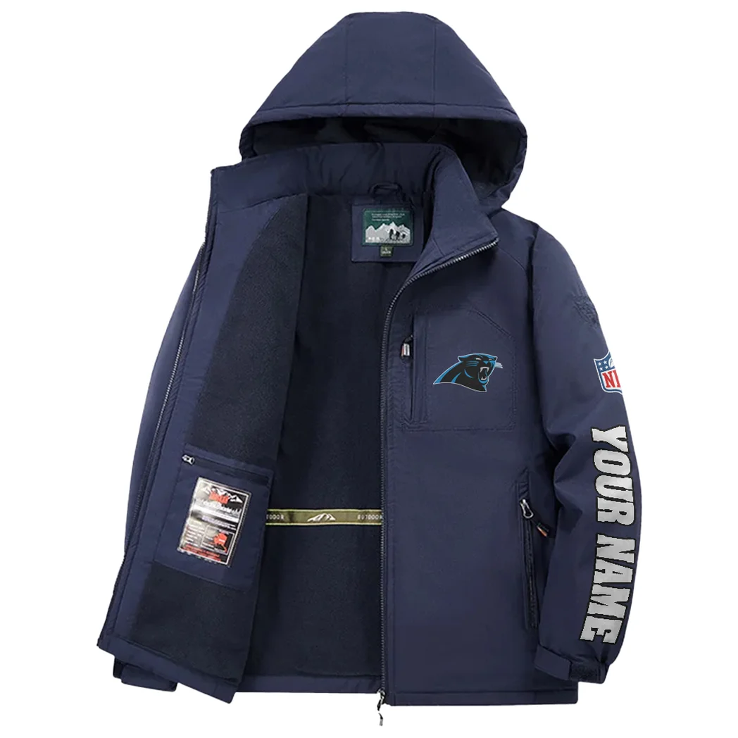Rust Claws Fleece Windbreaker Jacket, Dual-Layer Protection Jacket HVN1439CP - Navy - Image 3