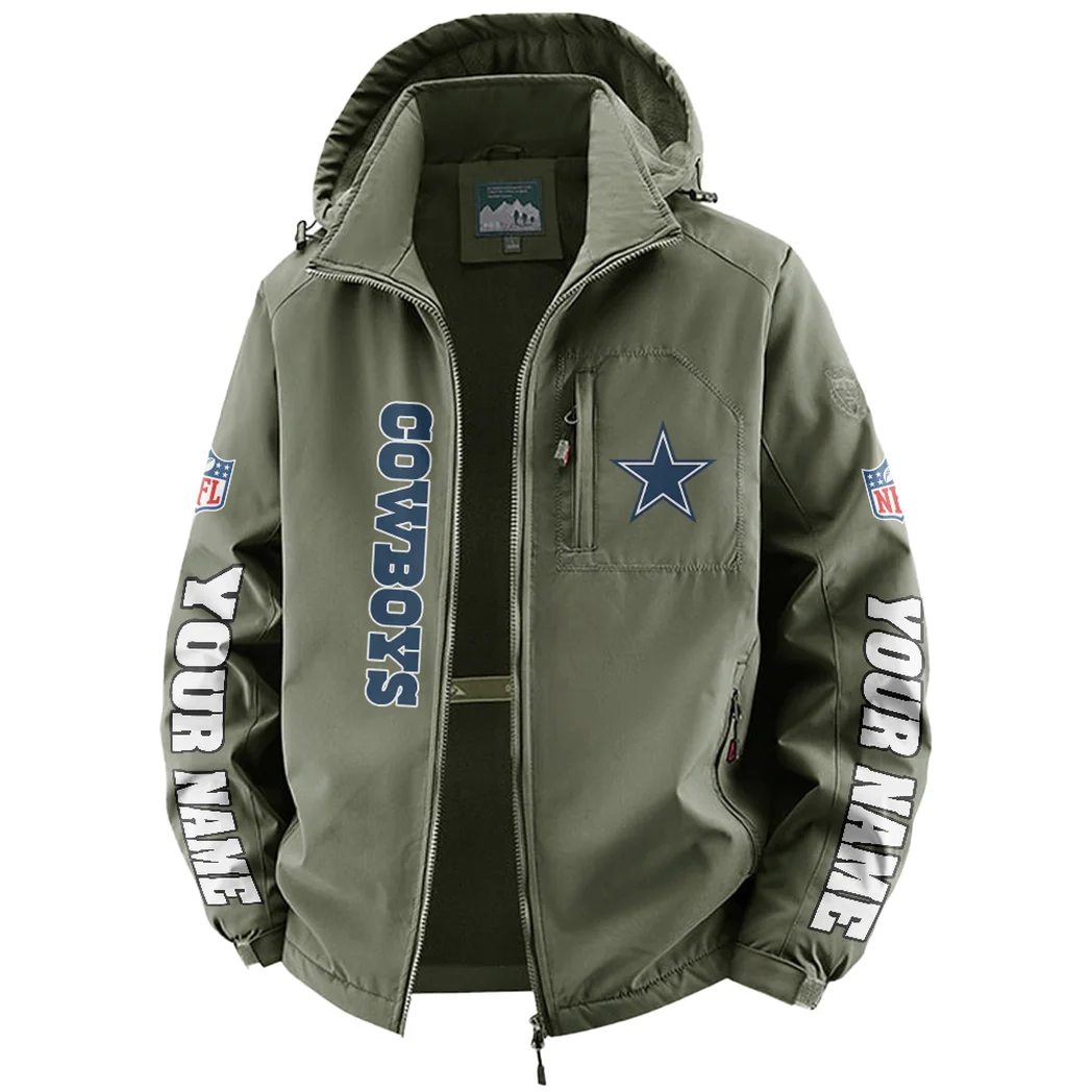 Big D Squad Fleece Windbreaker Jacket, Thermal Wind-Deflector HVN1439DC - Green - Image 2