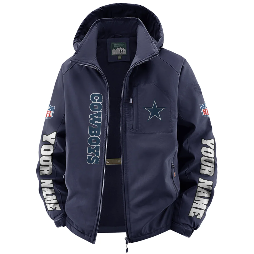 Big D Squad Fleece Windbreaker Jacket, Thermal Wind-Deflector HVN1439DC - Navy - Image 2