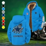 Big D Squad Winter Fleece Jacket, Heavy-Duty Cold Fleece HVN1439DC - Cyan