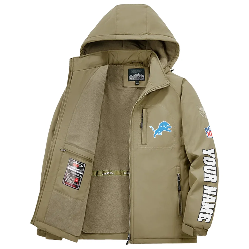 Blue Claws Fleece Windbreaker Jacket, Dynamic Trail Runner's Shell HVN1439DL - Khaki - Image 3