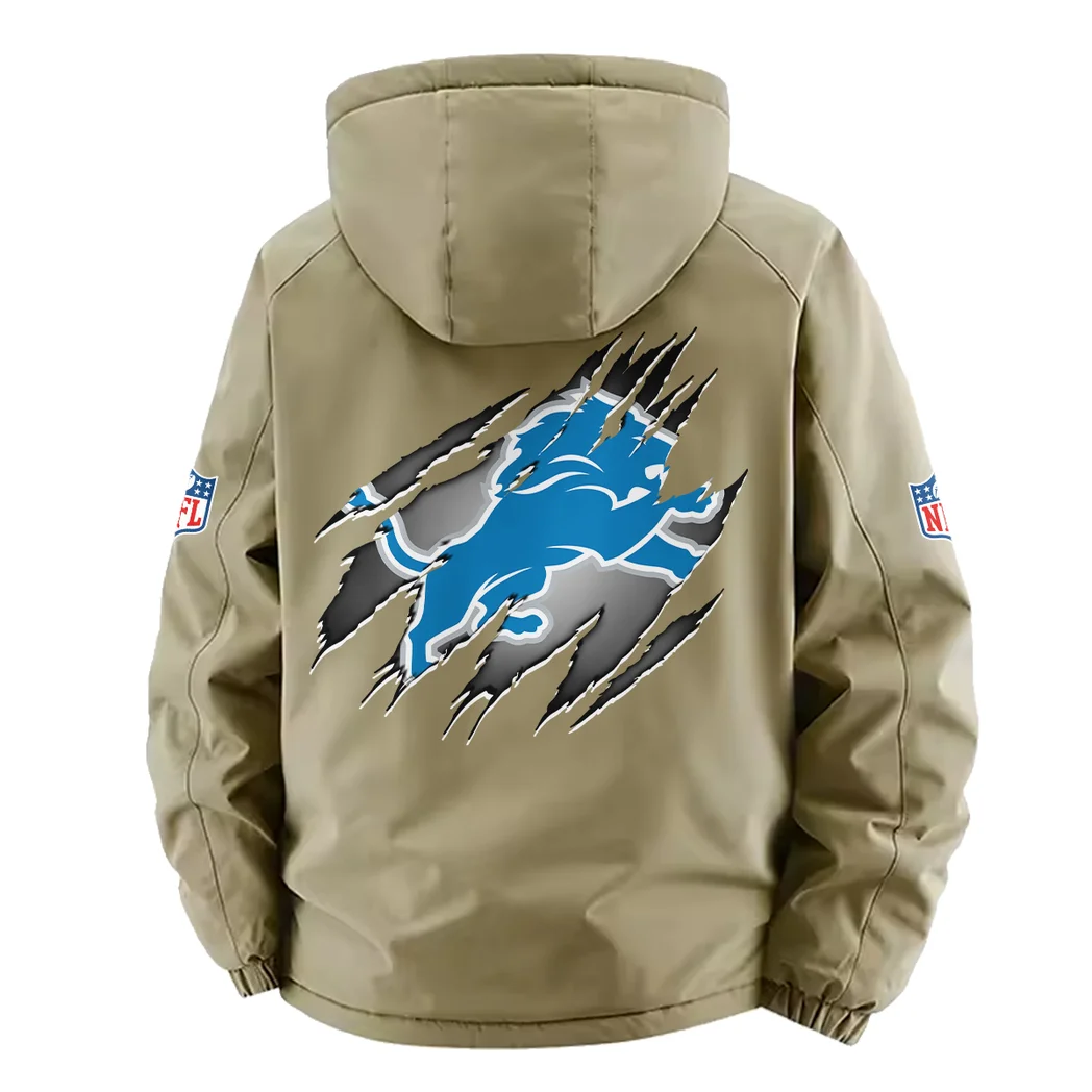 Blue Claws Fleece Windbreaker Jacket, Dynamic Trail Runner's Shell HVN1439DL - Khaki - Image 4