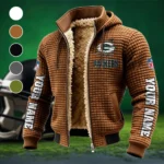 Game Day Squad Fleece-Lined Hooded Jacket, Weather-Shield Fleece Hoody HVN1439GP - brown