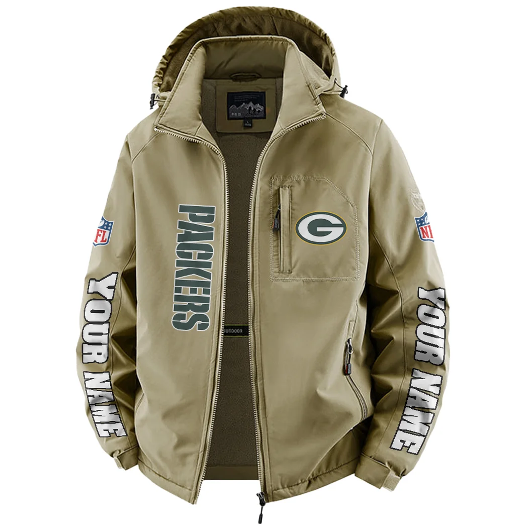 Game Day Squad Fleece Windbreaker Jacket, High-Output Training Jacket HVN1439GP - Khaki - Image 2