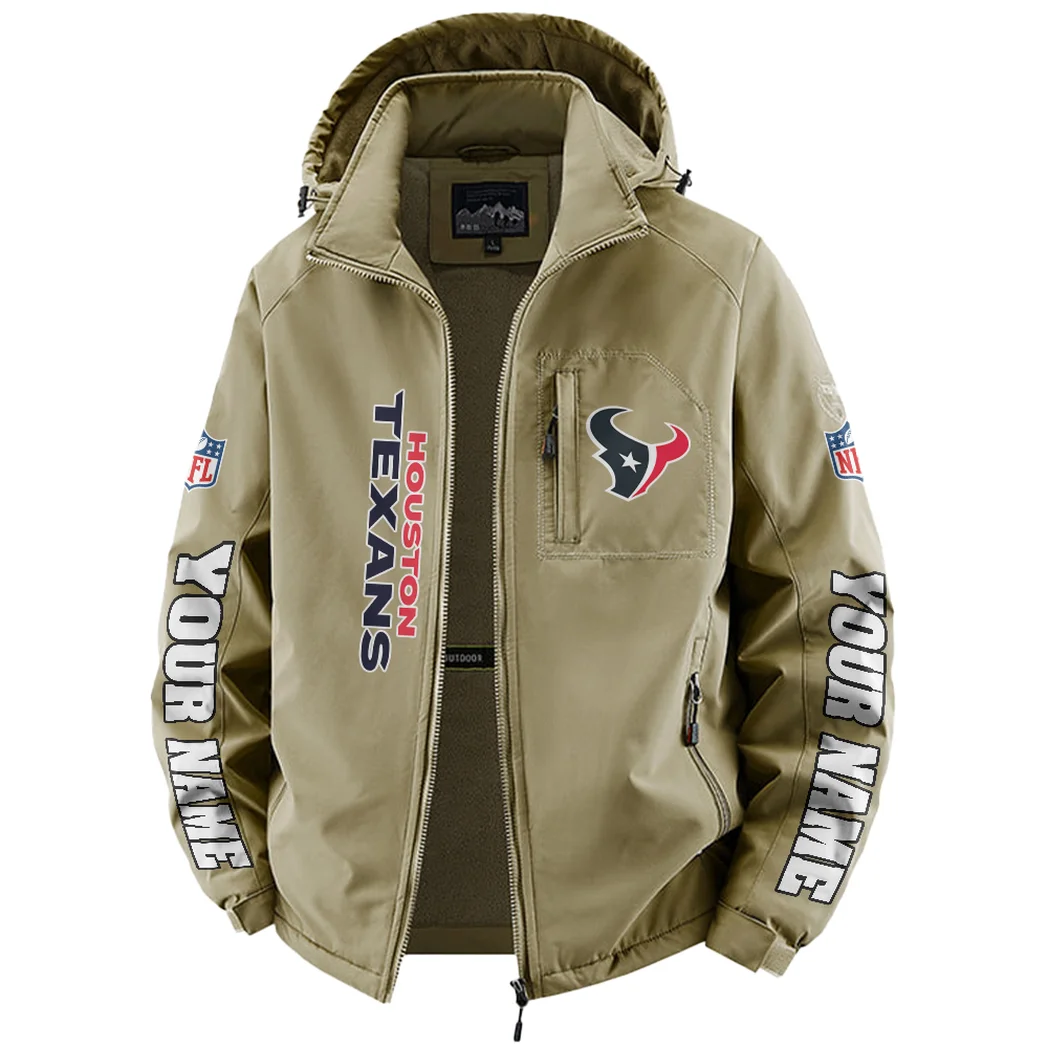 Blue Pride Fleece Windbreaker Jacket, Performance Barrier Jacket HVN1439HT - Khaki - Image 2