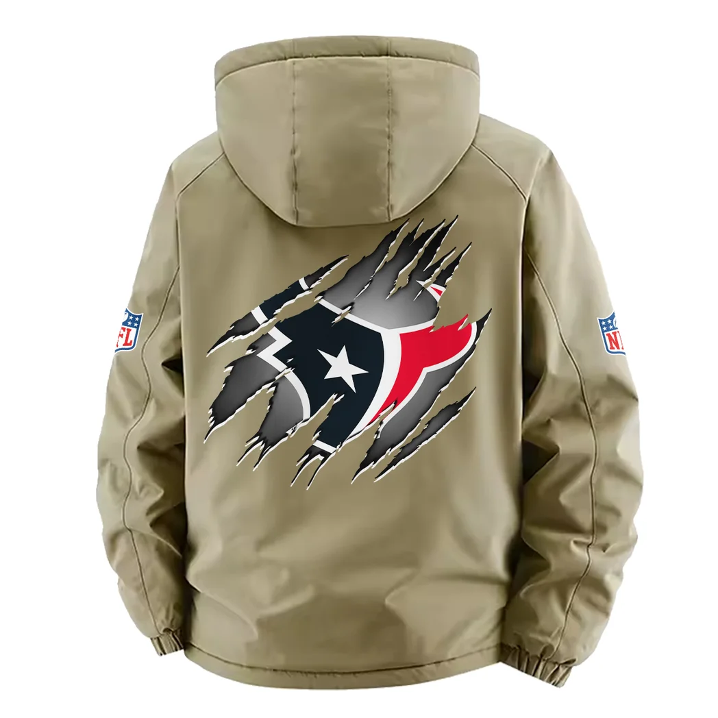 Blue Pride Fleece Windbreaker Jacket, Performance Barrier Jacket HVN1439HT - Khaki - Image 4