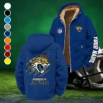 Football Jaguar Crew Winter Fleece Jacket, Snow-Ready Active Fleece HVN1439JJ - Navy