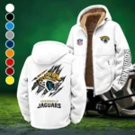 Football Jaguar Crew Winter Fleece Jacket, Snow-Ready Active Fleece HVN1439JJ - White